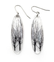 Tall Oval Tree Earrings