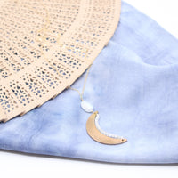Large Moon necklace (moonstone)