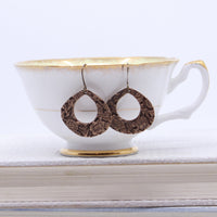 Earrings – Large Bronze Floral Teardrops