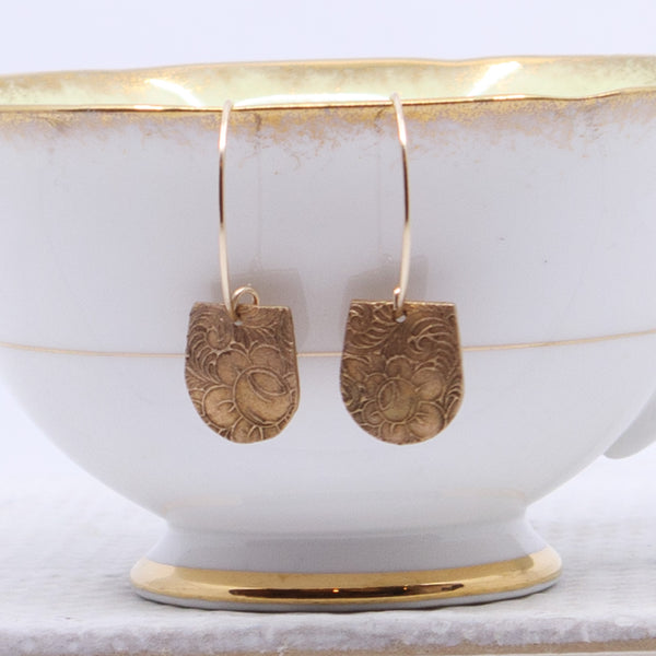 Georgia floral earrings (bronze)