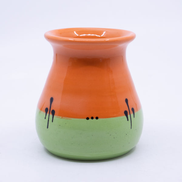 Small Vase (green/orange; Rainbow Collection)