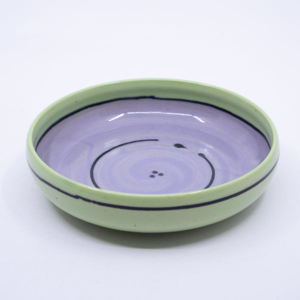 Shallow Dish – Small (lavender/green; Rainbow Collection)