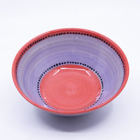 Small Wide Bowl – (purple/red/dots; Rainbow Collection)