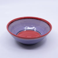 Small Wide Bowl – (purple/red/dots; Rainbow Collection)