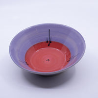 Wide Bowl – Small (purple/red/lines; Rainbow Collection)