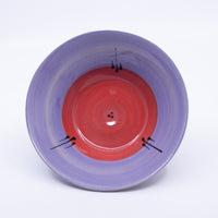 Wide Bowl – Small (purple/red/lines; Rainbow Collection)