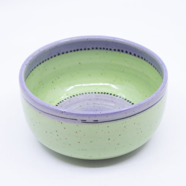 Round Bowl – Small (green/lavender; Rainbow Collection)