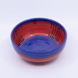 Round Bowl – Small (blue/red/lines; Rainbow Collection)
