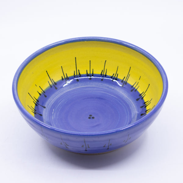 Round Bowl – Medium (blue/yellow; Rainbow Collection)