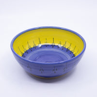 Round Bowl – Medium (blue/yellow; Rainbow Collection)