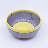 Round Bowl – Medium (lavender/yellow; Rainbow Collection)