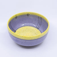 Round Bowl – Medium (lavender/yellow; Rainbow Collection)