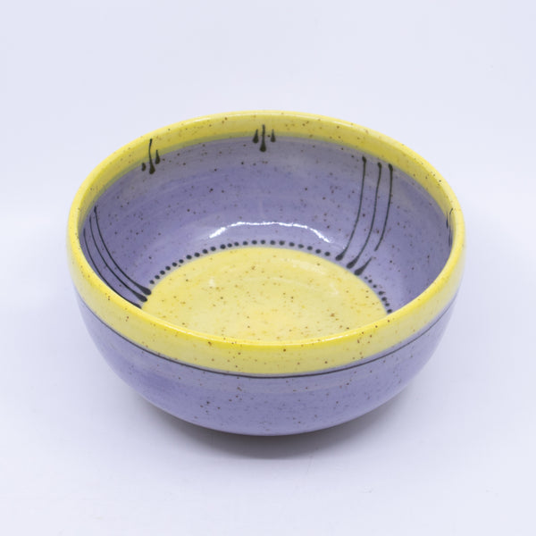 Round Bowl – Medium (lavender/yellow; Rainbow Collection)