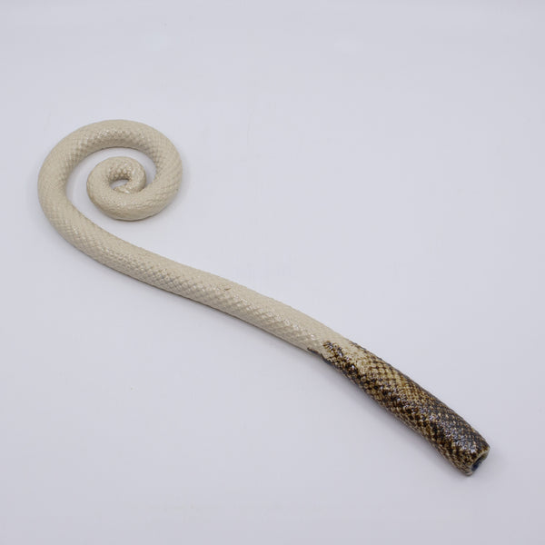 Fern Curl Garden Stake (white/brown)