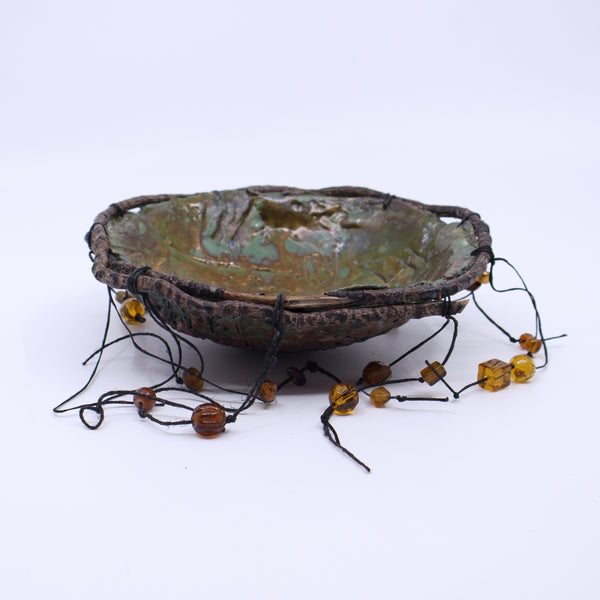 Green/Bronze Encaustic Bowl