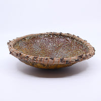 Aqua/Bronze Encaustic Bowl