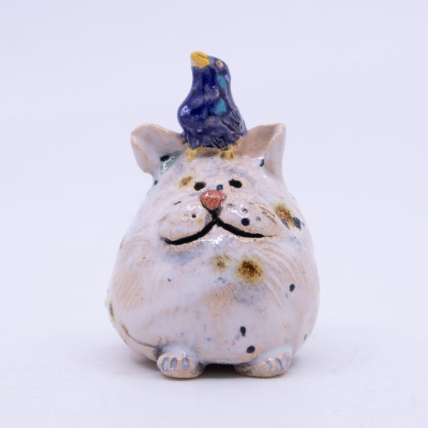 Fat Cat (White with Bluebird)