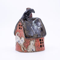 House – Round Cat House (red/black)