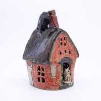 House – Round Cat House (red/black)