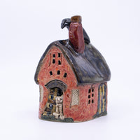 House – Round Cat House (red/black)