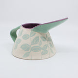Lilac Leaf Relief-Carved Pitcher