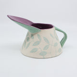 Lilac Leaf Relief-Carved Pitcher