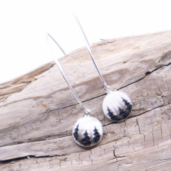 White Cedars Pendant Earrings