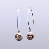 Pink Floral Pendant Earrings