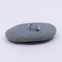 Blue Floral Stud Earrings
