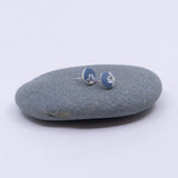 Blue Floral Stud Earrings