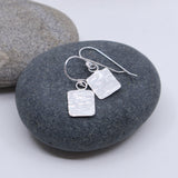 Hammered Square Earrings