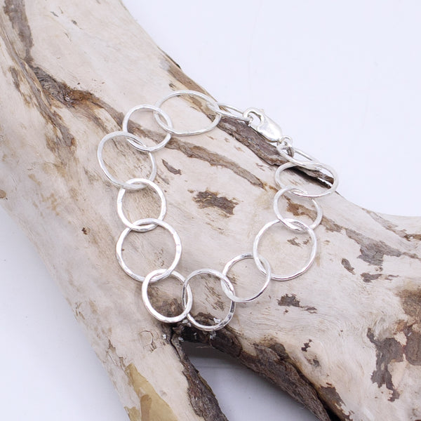 Hammered Circle Bracelet