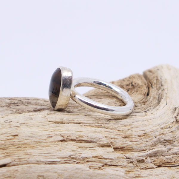 Ring – Hammered Sterling Silver with Agate