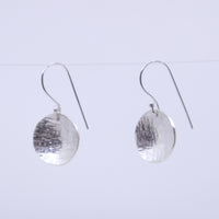 Earrings – Sterling Silver Hammered Discs