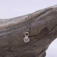 Sterling Silver Necklace with Moissonite Pendant