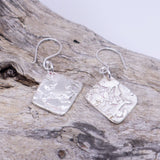 Hammered Diamond Earrings