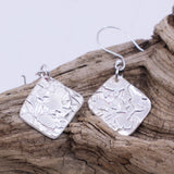 Hammered Diamond Earrings