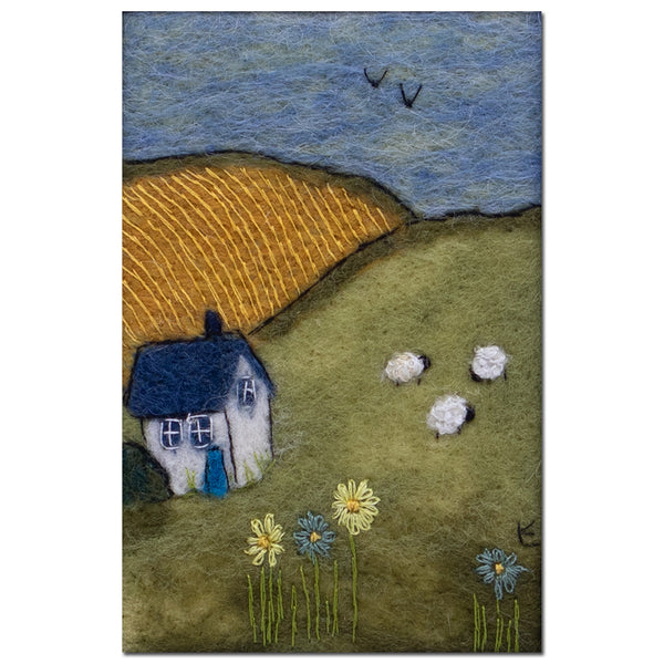 Blue Cottage (framed)