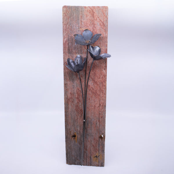 Flowers on Barnwood
