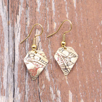 Brass diamond mini earrings