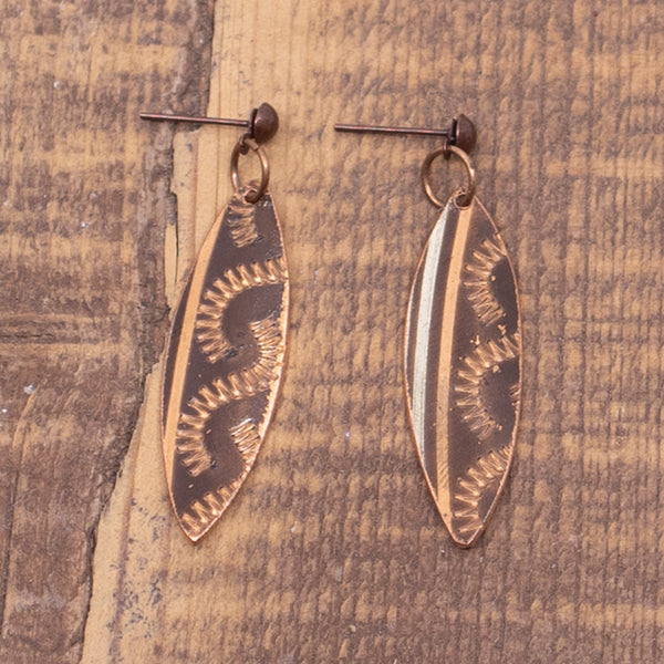 Copper Dangle Earrings