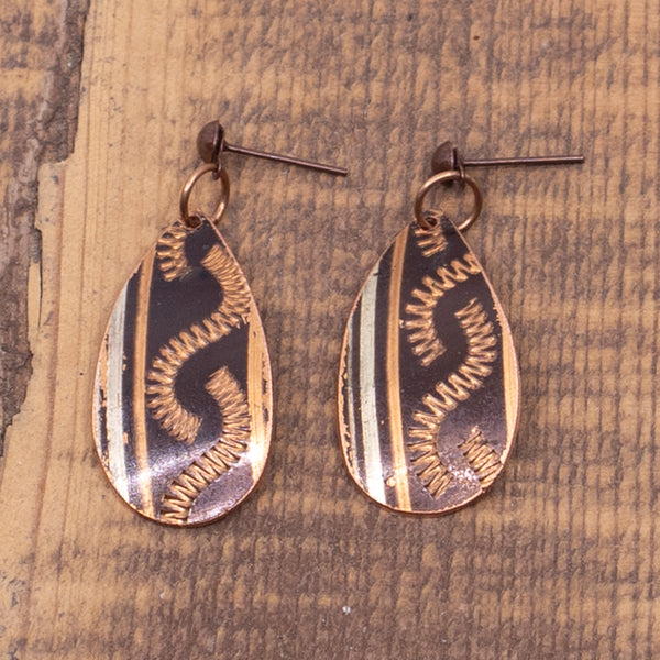 Copper Dangle Earrings