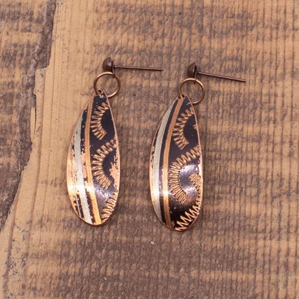 Copper Dangle Earrings