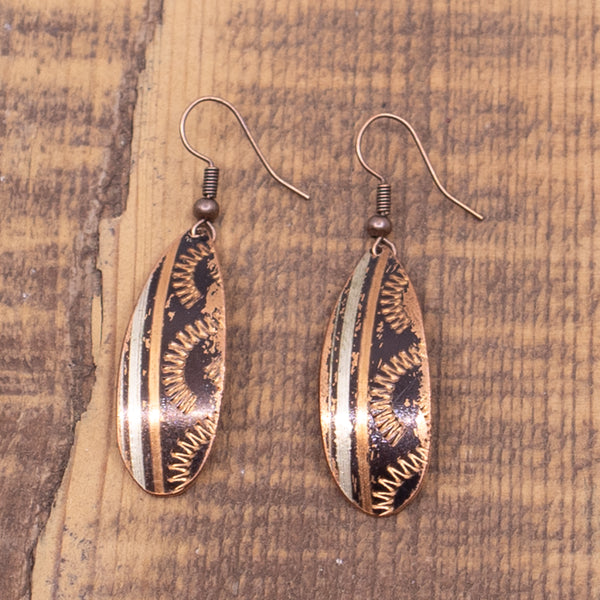 Copper Dangle Earrings
