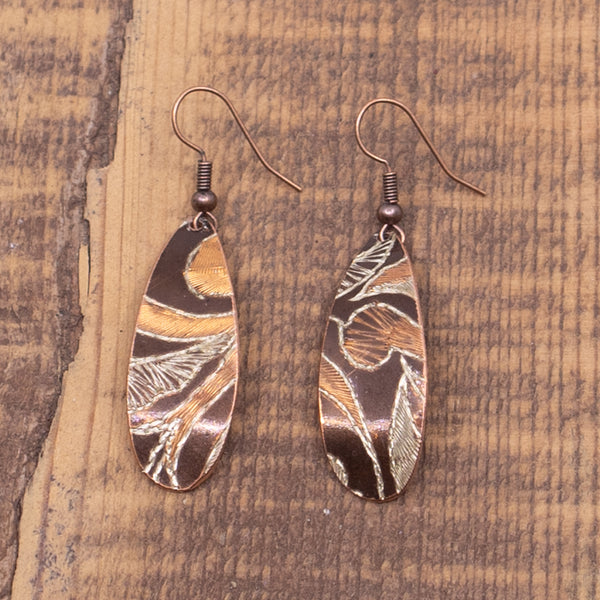 Copper Dangle Earrings