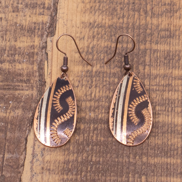Copper Dangle Earrings