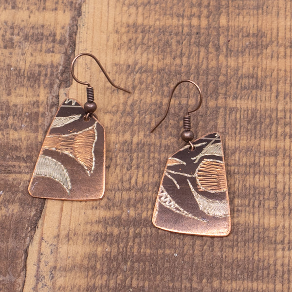 Copper Dangle Earrings