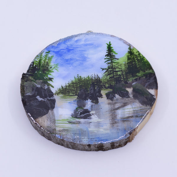 Live-Edge Painted Landscape - San Josef