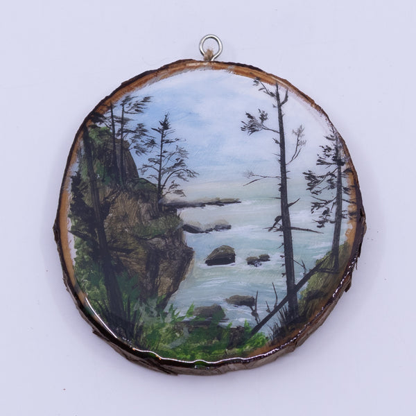 Live-Edge Painted Landscape – Schooner Cove