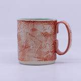 Mug - lacquer lid pattern (cerulean/red)